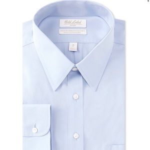 Slim Fit Gold Label Roundtree & Yorke Fitted Non-Iron Point Collar Dress Shirt